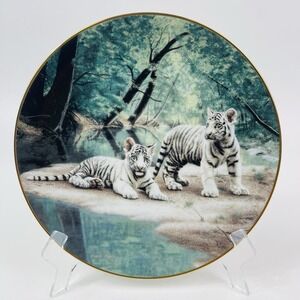 W L George Collector Plate Tiger 1991 Natures Playmate Partners By Charles Fance